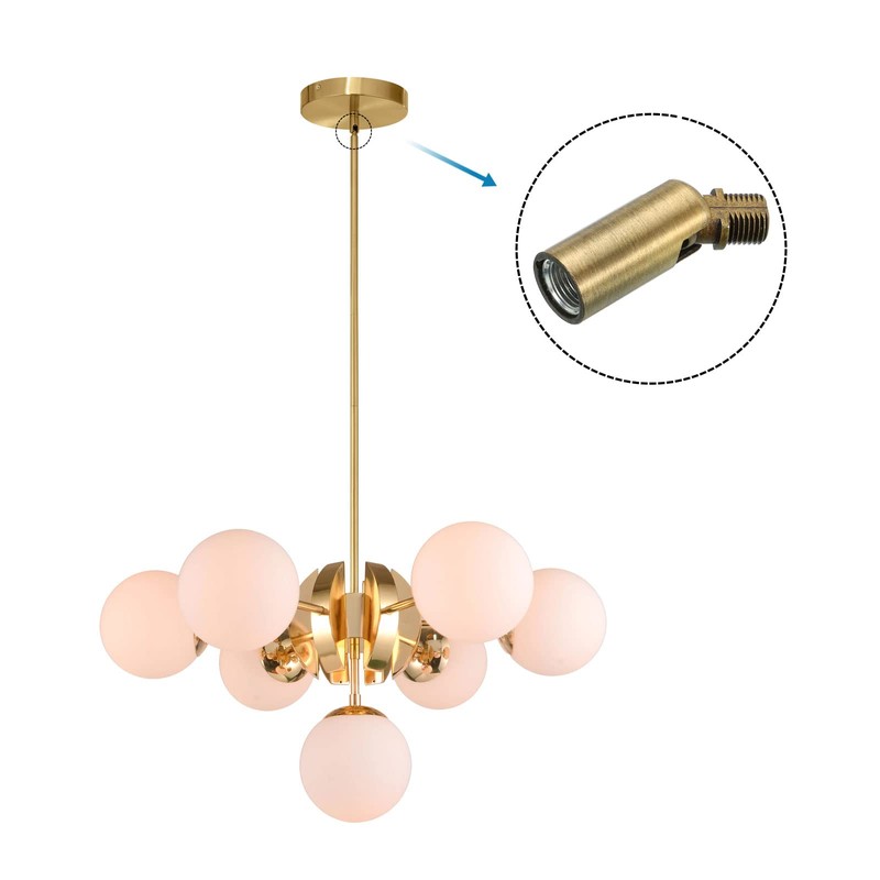 PATIKIL Sloped Ceiling Light Adapter, 5 Pack 180 Degree M10