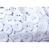 24 Laundry Buttons Boil-Proof and Defect-proof White 16 mm
