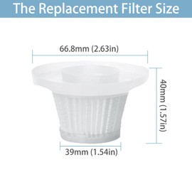 Paquete de 6 filtros de aspiradora de repuesto compatibles con aspiradoras de pato Horsepower como se ve en la TV, piezas de repuesto Vac para aspiradora inalámbrica Duck Compact inalámbrica, filtro