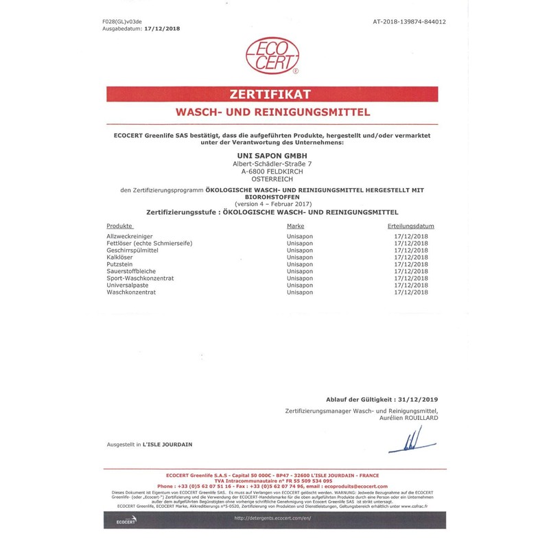 UNI SAPON - Natural Shampoo Size 250 ml