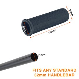 2 Pcs Handlebar Grips 32 mm(ID) x 122 mm(L), Multi Sizes Optional, Non-Slip, Ergonomic Design with Comfortable Grip