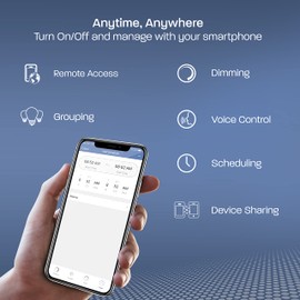 Feit Electric Smart Motion Sensor Light Outdoor, 28W LED WiFi Security Light with Dusk to Dawn Compatible with Alexa and Hey Google, Tunable White, 2 Head, Hardwired, S9DFL/CCT/MOT/WH/AG