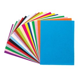 Baker Ross AW957 Felt Sheets-Pack of 50, Class Pack of Craft Pages for Kids Arts Activities, Assorted