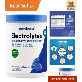 Electrolyte Complex Powder - 60 Servings Blue Raspberry for Optimal Hydration