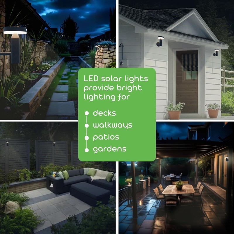 VerLuce - Round Solar Wall Lights - Solar Powered Wall