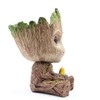 Donreay Decoration Small Pen Holder Flower Pot, Green, Polished