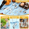 Tanlade 19 Pcs Stainless Steel Serving Utensils Set Flatware Include