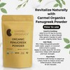 CARMEL ORGANICS Fenugreek |Methi Seeds (Powder, 8 Ounce or 0.5