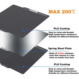 RETUXEP Bambu Lab PLU Build Plate (Not PEI Sheet) Cold Print Bambulab Textured Spring Steel Sheet for Bambu Lab X1C/X1/X1E/P1P/P1S/A1, 257x257mm Flexible Removable Double Sided Bambu Build Plate
