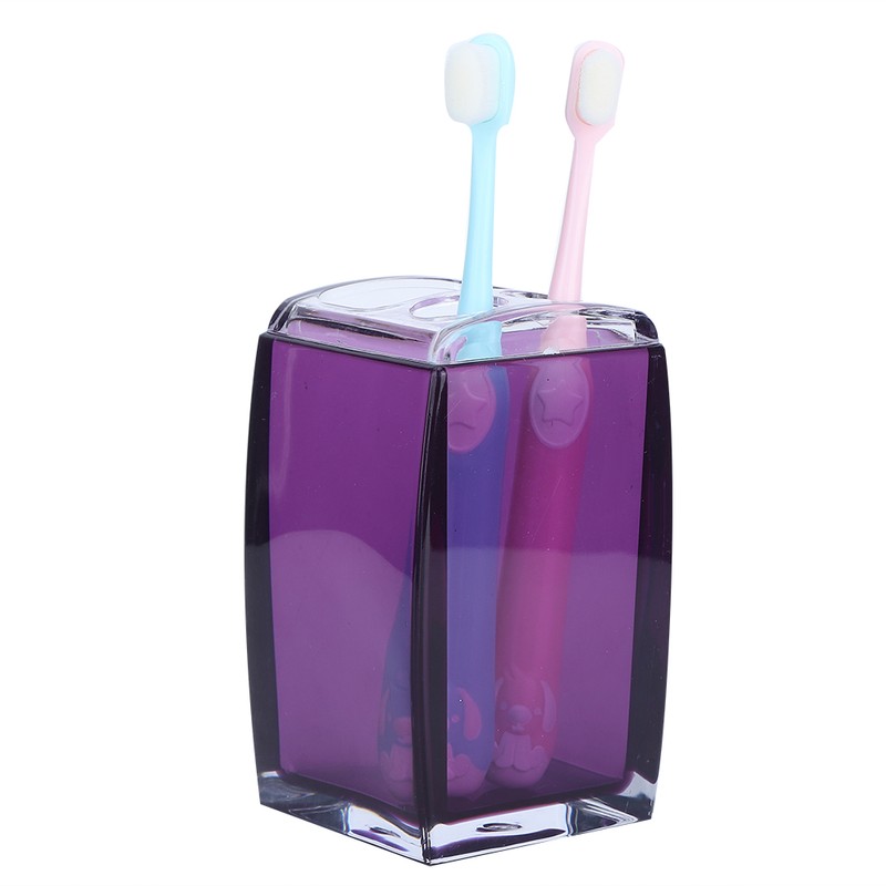 4Pcs/Set Acrylic Bathroom Accessory Set Toothbrush Soap Dish Holder for