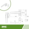 Amig - Locking Handle for Doors and Windows Mod. Gamma