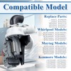 [2025 Upgraded]W10536347 Washer Drain Pump Assembly, Exact for Whirl.pool Cabrio,