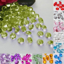 Time to Sparkle 5000 6MM Scatter Diamonds Table Crystals Acrylic Confetti Wedding Party (Olive)