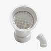 PVC termination vent with stainless steel screen,45 Degrees,1pcs,For 2“ DWV