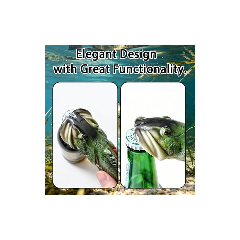 Abrebotellas de pescado de bajo, abridor de botellas de cerveza,