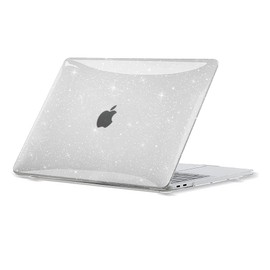 TECHNA Carcasa Case Funda Protector para MacBook Air 13 Retina Model A1932 / A2179 / A2337 M1 Transparente Glitter