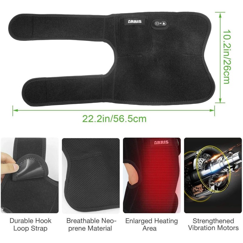 ARRIS Heating Knee Pad with Massage, Heated Knee Brace Wrap