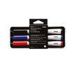 Bi-Office Non Magnetic Eraser with 3 Dry Wipe Markers