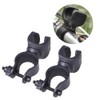 LIOOBO 2pcs Adjustable 360 Degree Rotating Bicycle Torch Clamp Holder