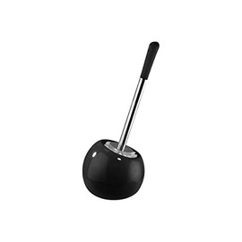 Sanwood Coppa Toilet Brush Set, Ceramic, Black, 16 x 37 x 16 cm