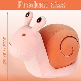 BZQCPLX Snail Doll Plush Snail Plush Cute Snail Stuffed Animal Plush Snail Soft Doll Cartoon Snail Doll Plush Children's Birthday Gift Snail Pillow Doll(20cm, Pink)