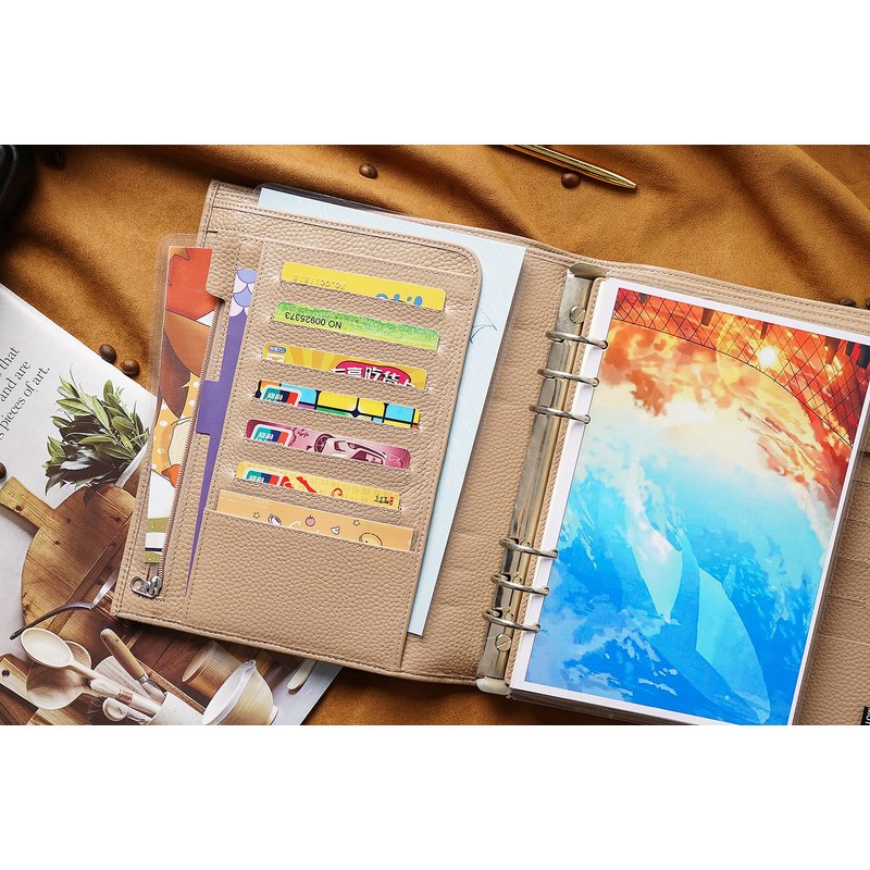 Moterm A5 Luxe Rings Planner - Genuine Leather Binder Organizer