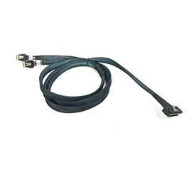 Low Profile SlimSAS Strait 8i to SlimSAS SFF-8654 4i Lane x2-Port Y-Cable - 500mm, High-Speed SlimSAS Lane x2-Port Cable, Durable and Reliable, Ideal for Compact Systems, Easy Installation