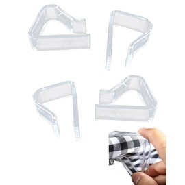 YFFSFDC Table Cloth Stop, Fixing Clip, Anti-Slip, Anti-Slip, Tablecloth, Tablecloth Clip, Transparent, Compatible with 0.8 - 1.4 inches (2.0 - 3.5 cm), Pack of 4