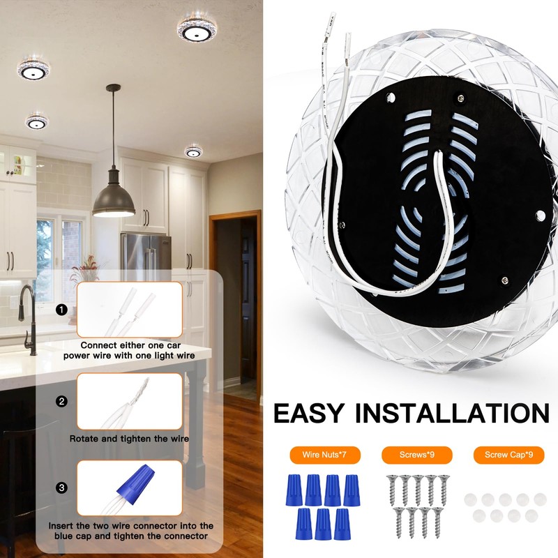 BlueFire RV Interior Lights - 600LM Dimmable LED Ceiling Dome