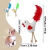 Andiker 3 Pcs Catnip Toys with Bell and Feather, Canvas