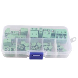 HALJIA 40 PCS PCB Screw Terminals 2 in / 3 Pin 2.54mm 3.81mm 5mm 7.5mm Pitch PCB Mount Screw Connector Green (2 Pin: 2.54mm 3.81mm 5mm 7.5mm 3 Pin: 2.54mm 3.81mm 5mm 7.5mm Each 5 pcpc)