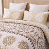 Xruibed Boho Quilt Set Queen Khaki Bohemian Themed Quilt Coverlet