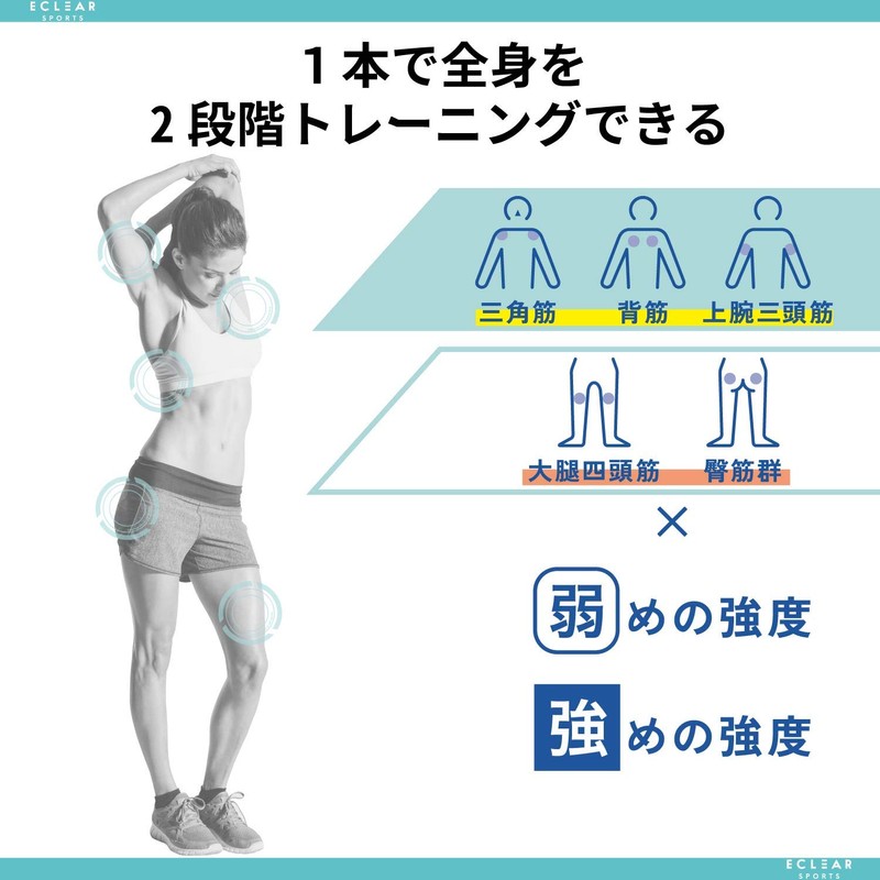 Elecom Training Band Soft 2-Way Training Book Included Light Blue