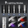 WAIORD Mini Flashlight, 500 Lumens Rechargeable EDC Pocket Keychain Flashlight