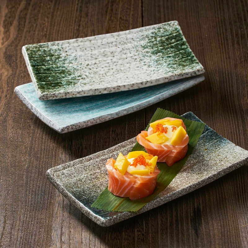 Uaral Japanese Sushi Plates,8.5inch Ceramic Sushi Plate,Sashimi Plate For Restaurant
