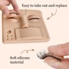 3-in-1 Lash Mannequin Head, Eyelash Extension Mannequin Head, Realistic Makeup