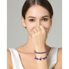 SSKHE Amethyst bracelet, natural amethyst crystal butterfly bracelet, 6.5-7 inches,