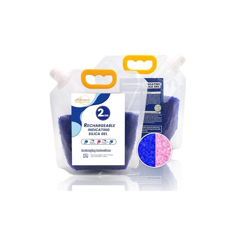 Premium Blue to Pink 3mm Silica Beads, Reusable Desiccant Bulk