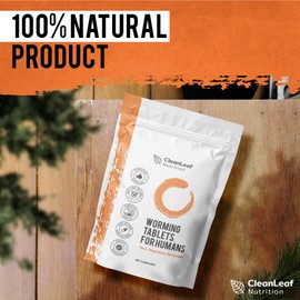 CleanLeaf Nutritions Herbal Wellness Tablets - Natural Formula with Wormwood, Black Walnut & Clove - 60 Capsules