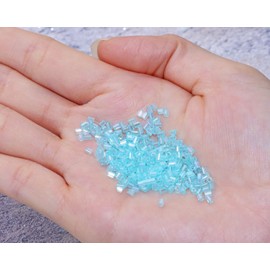 PPhtony Glass Bugle Tube Beads 1400Pcs/30g Mini Seed Beads 2 * 3mm Small Craft Loose Spacer Beads for DIY Bracelets Necklace Earring Jewelry Making (Sky Blue)