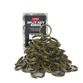 Silipac Keyrings 100PCS Bulk Steel Round Metal 1 inch Split Ring Heavy Duty Keychain Dealer Lanyard Car Key DIY Tag Jumprings