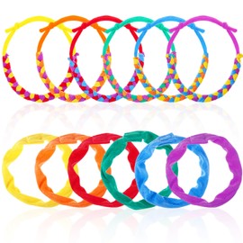 Henoyso 12 Pcs Chew Necklaces for Sensory Soft Terry Cloth Chewy Necklace Fabric Sensory Chew Necklaces Oral Teething Reusable Chew Band for Teens