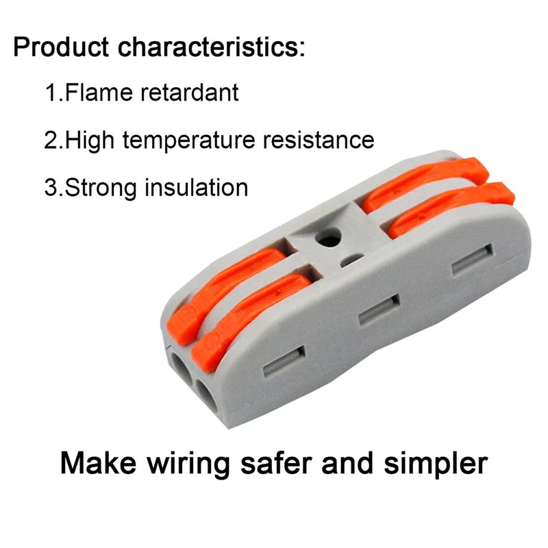 HENGXIA 21Pcs, 2 Conductor Compact Splicing, 2 Circuit Inline Splices,