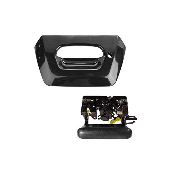 Tailgate Handle and Bezel Kit - Black - with Lock