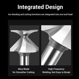 Broca para fresadora de carpintería, vástago de 1/2 pulgada, fresa R30, broca para fresadora de arco, broca para fresadora de integrada de acero de tungsteno