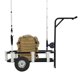 Beach Fishing Cart,Heavy Duty Portable Fishing/Beach Cart with 2 Wheels,Cart with Large Wheels for Fishing,Freestanding Outdoor Fishing Cart,for Fishing,Traveling, Camping,Sports Activities,Etc
