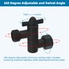 Hibbent All Metal Shower Head Elbow Adapter, 360 ° Adjustable