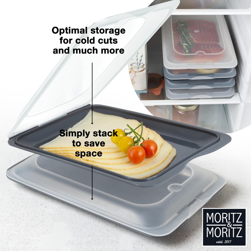 Moritz & Moritz 4x Cold Meat Containers for Fridge -