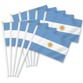25 PCS Argentina Handheld Small Flag,Argentine Hand held Mini Decor Decoration Banner