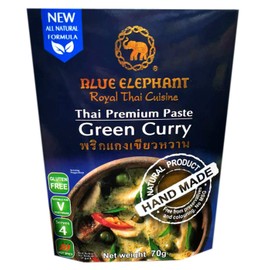 Blue Elephant brand Royal Thai Cuisine GREEN CURRY PASTE Wt. 70 g. // BENJAWAN shop